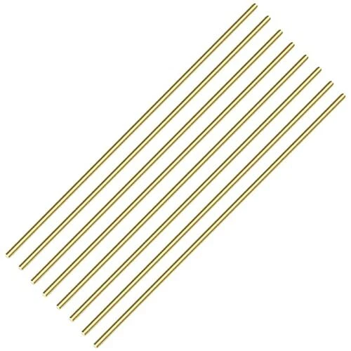 8 PCS 4mm/ 5/32 Inch Brass Rod Brass Round Stock Lathe Bar Stock Kit Brass Ro...