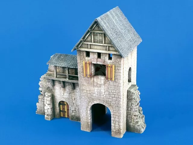 Verlinden 1/35 Medieval Castle Set No.1 Entrance Gate Section with Walls - 1687 NOS