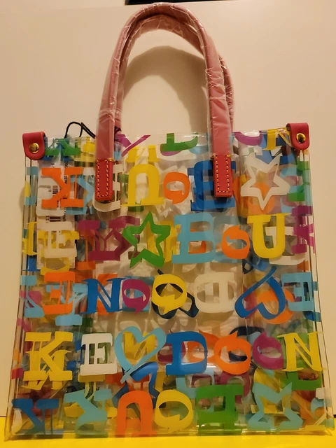 Dooney & Bourke Doodle Clear IT Medium Shopper Tote Beach Handbag New