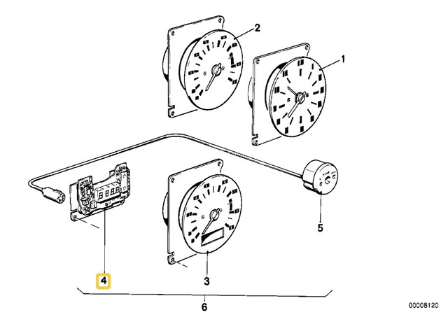 Digital clock for BMW E-21