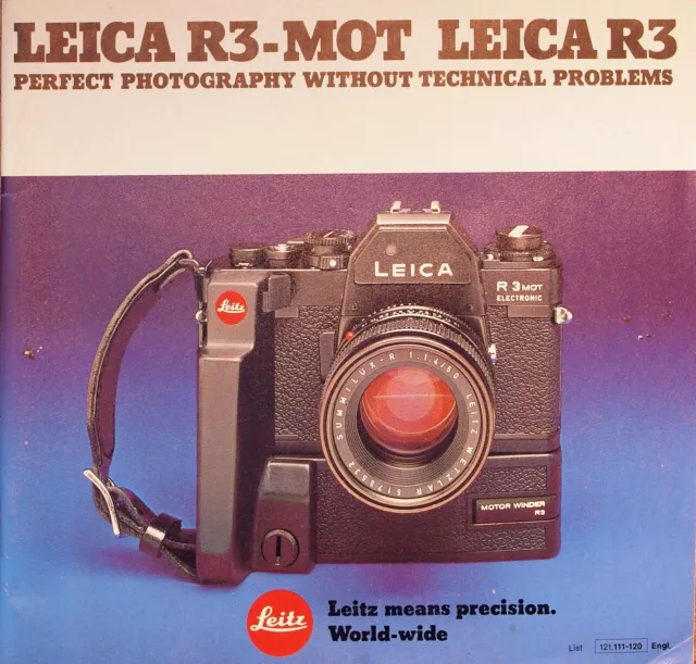 1978 LEITZ Catalog:  LEICA R3-MOT LEICA R3, Perfect Photography