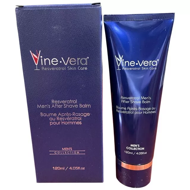 VINE-VERA RESVERATROL MEN'S AFTER SHAVE BALM-4.05 fl oz/ 120 ml-BRAND NEW-SEALED