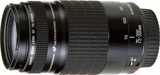 Canon 75-300mm f/4.0-5.6 USM Ultrasonic EF Auto Focus Zoom Lens - Very Good