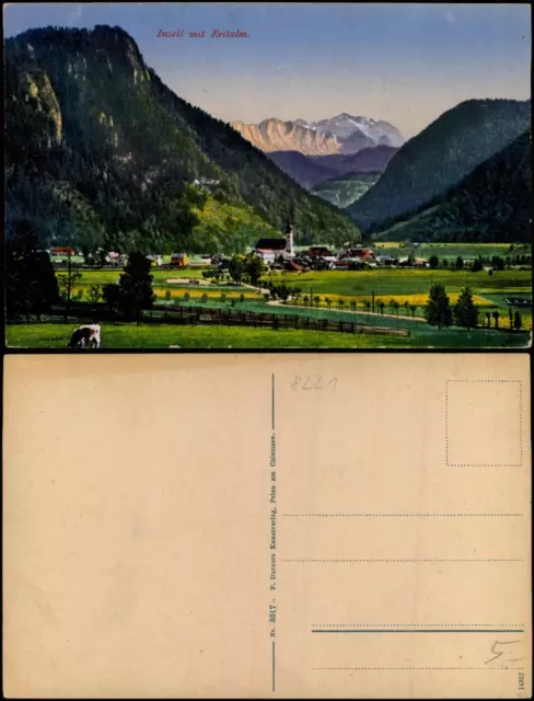 Ansichtskarte Inzell / Obb. Blick auf die Stadt 1914