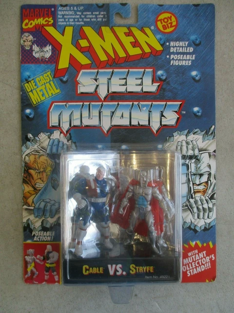 Sealed Moc Vtg 1994 Marvel X-Men Steel Mutants Cable Vs Stryfe Die Cast Figures