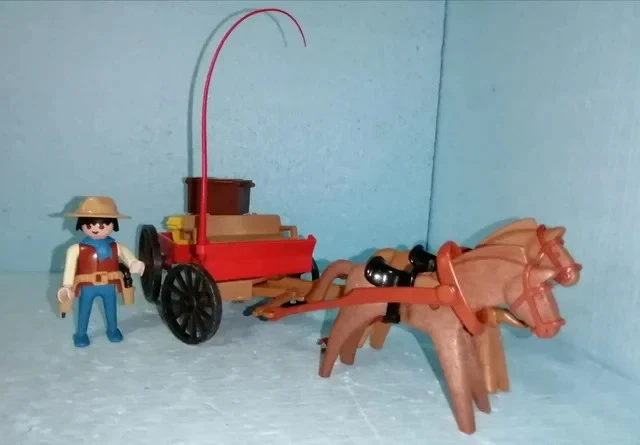 PLAYMOBIL LOTE Western Vintage Carreta Diligencia Oeste Vaquero