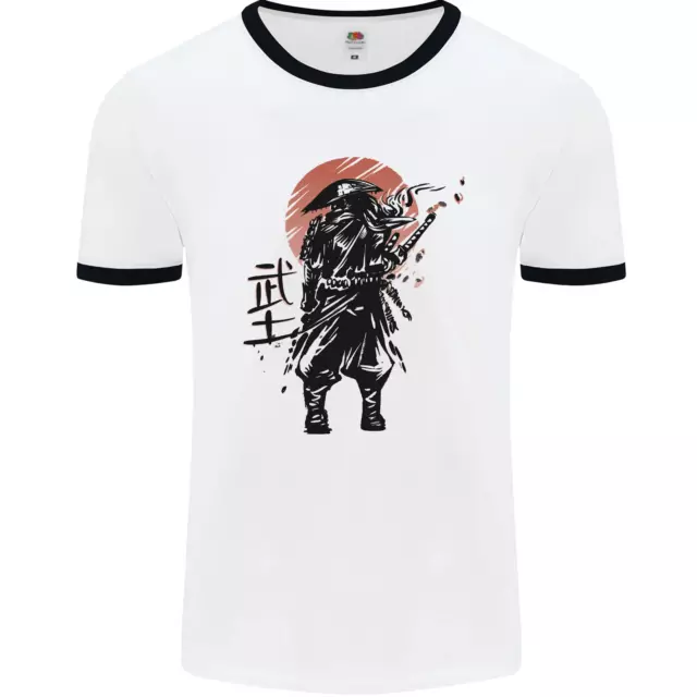 Samurai Sun MMA Warrior Mens Ringer T-Shirt