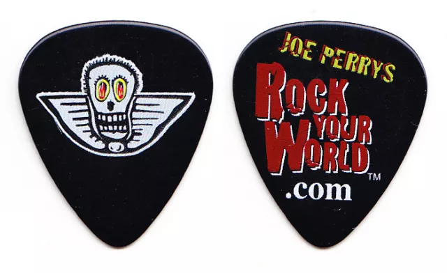 Aerosmith Joe Perry Boneyard Décoction Noir Guitare Pick - 2001 Tour