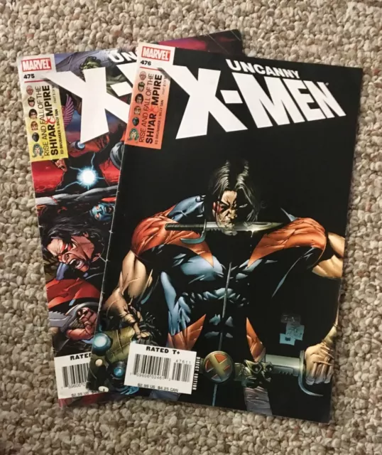 Uncanny X-Men LOT (2) #475 & 476, 2006 NM plus, Stan Lee era classic, modern age