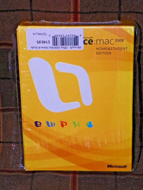 Microsoft Office Mac 2008 Home & Student Edition - Comes with 3 Product Keys