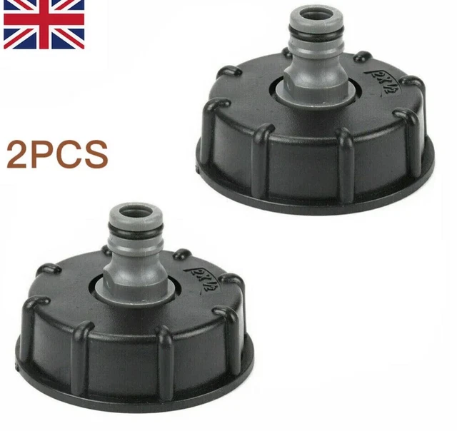 2PCS STORAGE TANK Fitting For IBC Adapter Connector Hose Lock Water