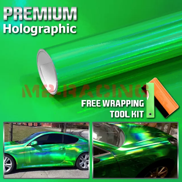 Gloss Iridescent Holographic Rainbow Vinyl Car Wrap Auto Decal Sticker Film  Roll