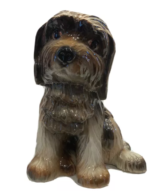 Ceramic PEKINGESE Sitting Puppy Dog Statue Large Decor Figurine 11” Dog Lover