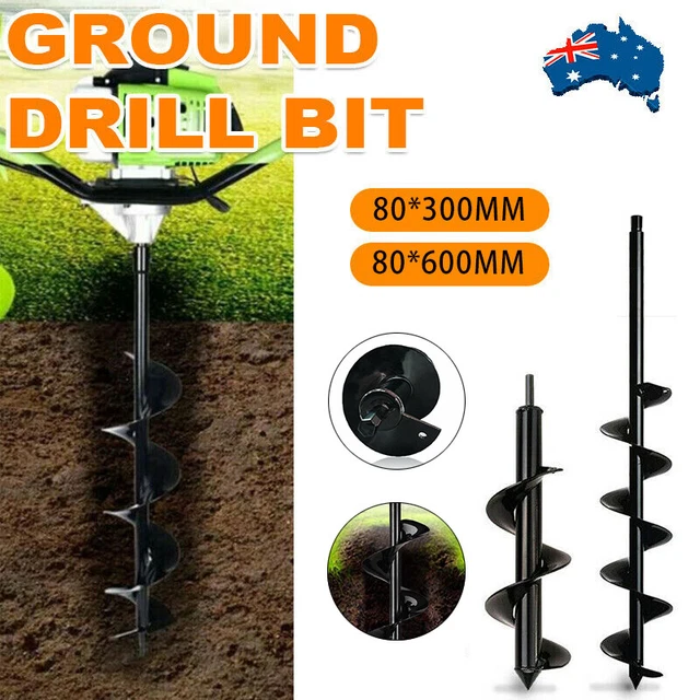 Garden Auger Drill Bit For Planting 8cm X 25cm Spiral Hole Digger For Bulbs Shrubs
