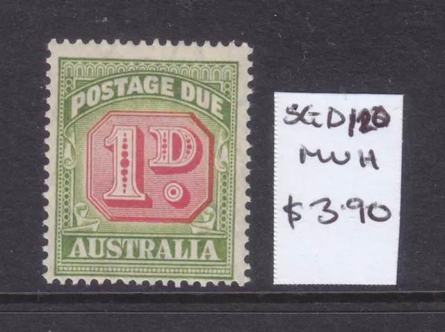 POSTAGE DUES AUSTRALIA:  1d CARMINE AND GREEN  SG D 120  MUH