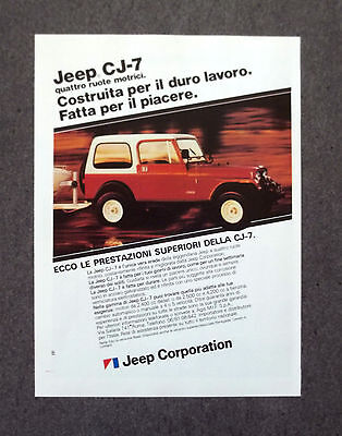 F954 - Advertising Pubblicità - 1983 - JEEP CJ-7 QUATTRO RUOTE MOTRICI