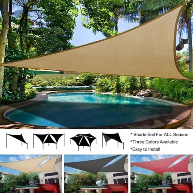 Sun Shade Sail Garden Patio Swimming Pool Awning Canopy Sunscreen UV Outdoor ~m'
