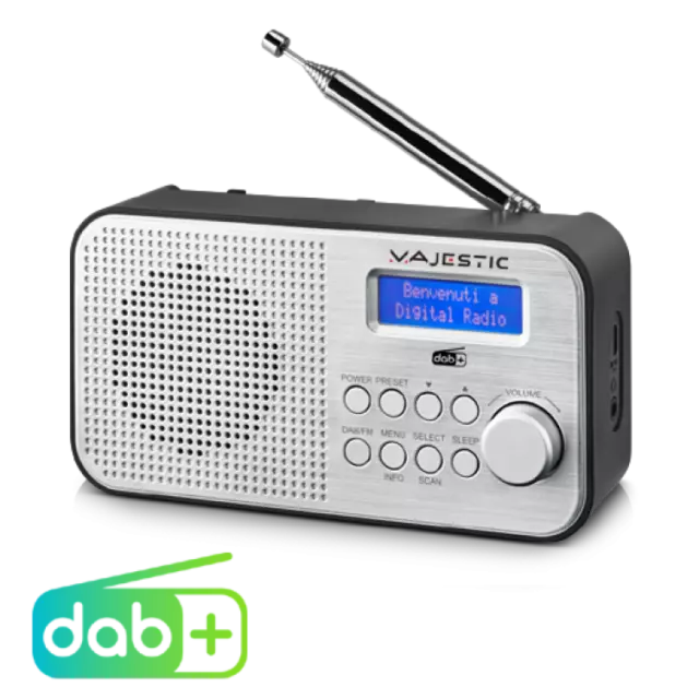 Radio Portatile Dab/Dab+ Fm Nero Majestic Rt 194 Dab