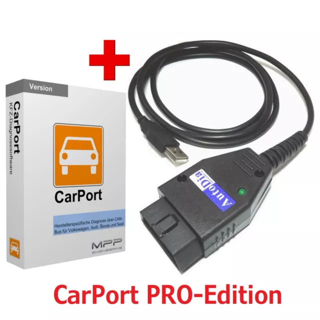 AutoDia K509 + CarPort-Diagnose Software PRO-Edition Diagnose KKL+CAN+UDS+OBD2