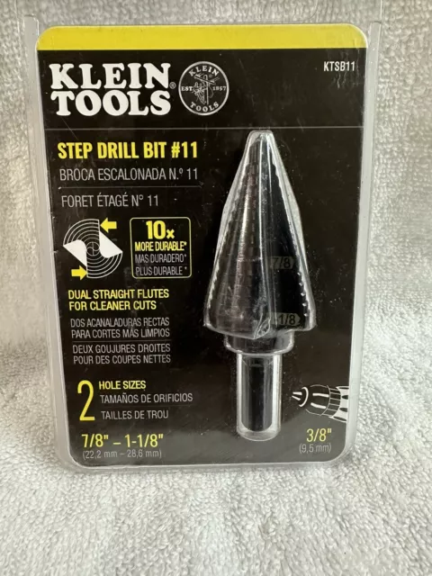 Klein Tools KTSB11 Double Fluted Step Drill Bit