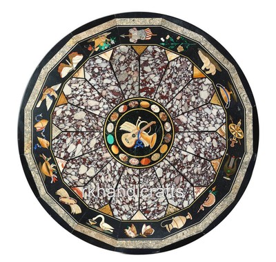 Look Marbre Dîner Table Haut Marqueterie Art Decent Look Centre Table 91.4x122cm 