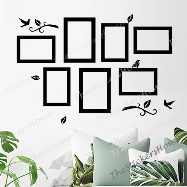 Photo Frames Bird Tree Wall Decal Stickers Family Home Art Decor Removable Vinyl
