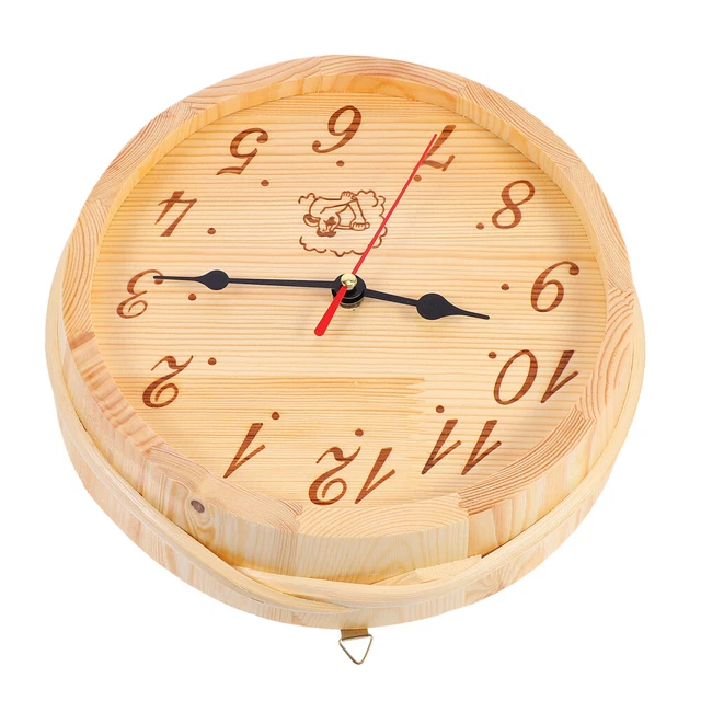Horloge De Cuisine En Bois Horloge En Bois De Sauna Décor Antique Sablier