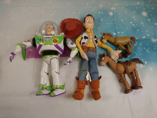 DISNEY PIXAR TOY Story Buzz Lightyear Woody And 2 Bullseye's Bundle ...