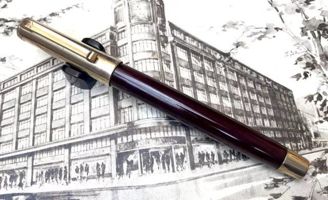 Early Wahl Eversharp 5th Avenue Art Deco Ball Point in Burgundy, USA (CM2846) 2