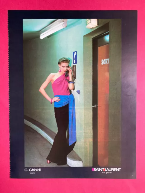 Yves Saint Laurent Helmut Newton été 1985 vintage publicité advertising 80s pub