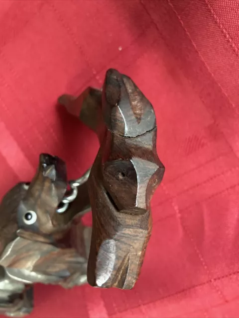 Black forest carved Dog bottle opener And Cork Screw 2