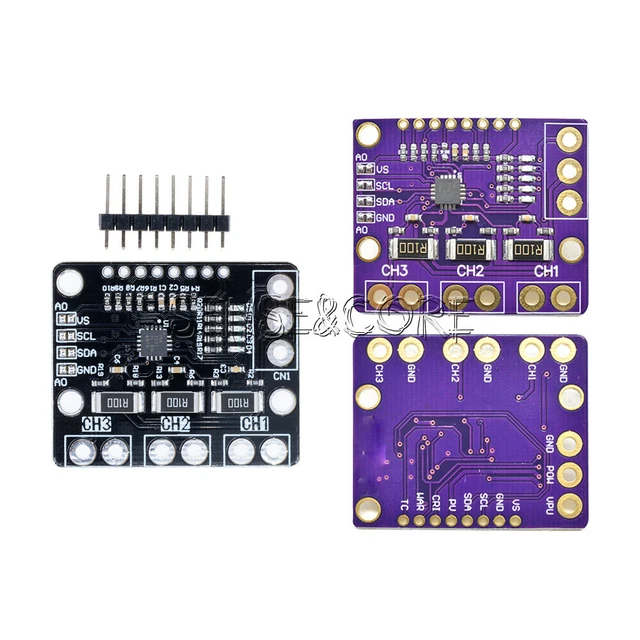 INA3221 I2C DC Stroom - en Spanningssensor Module - 1.6A - 3 Kanalen