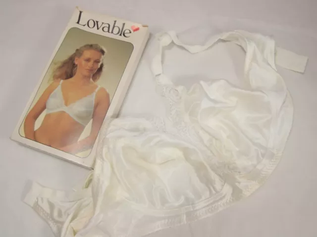 Reggiseno Vintage Amabile Rio #734 Bianco 80C 36C 100% Nylon/Made in UK