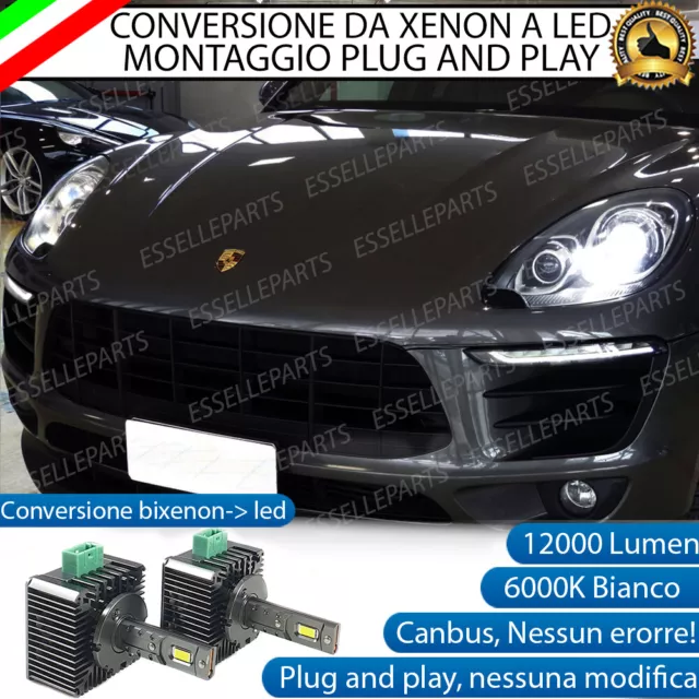 Coppia Lampade D3S Led Da Xenon A Led 6000K Bianco Per Porsche Macan 12000 Lumen