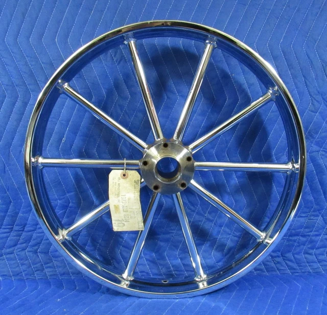 NOS INVADER 19& Front Wheel 10 Spoke Mag Rim Harley Sportster