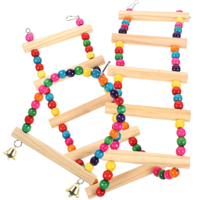 1 Set Vogelkäfigständer Swing Spielzeug Vogel Holzschwung Spielzeug lustige Voge