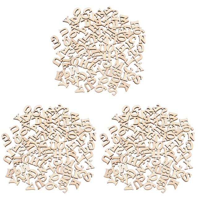 300 PCS wooden alphabet letters Wood Letters Alphabet Bamboo Baby wood alphabet