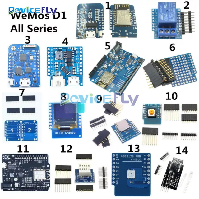 WeMos D1 Wifi Mini ESP8266 ESP 12F 12E DHT22 AM2320 CP2104 CH340 For NodeMCU