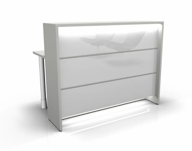 Manhattan Counter / Empfangstheke 140 cm Theke Empfang Arzttheke Weiß