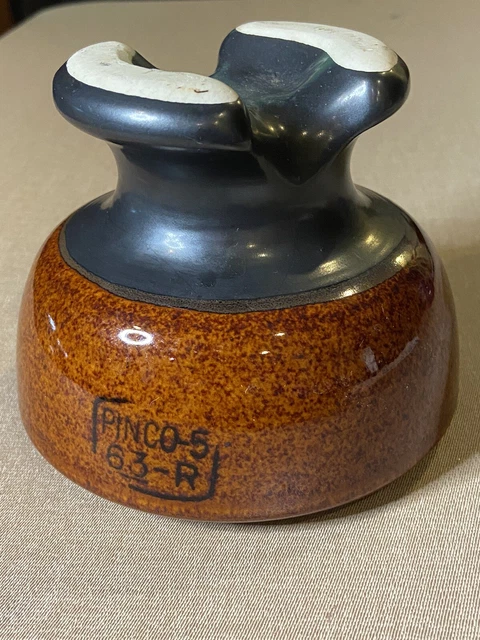 Pinco Insulator Ceramic Porcelain Brown, Pinco-5, 63-R
