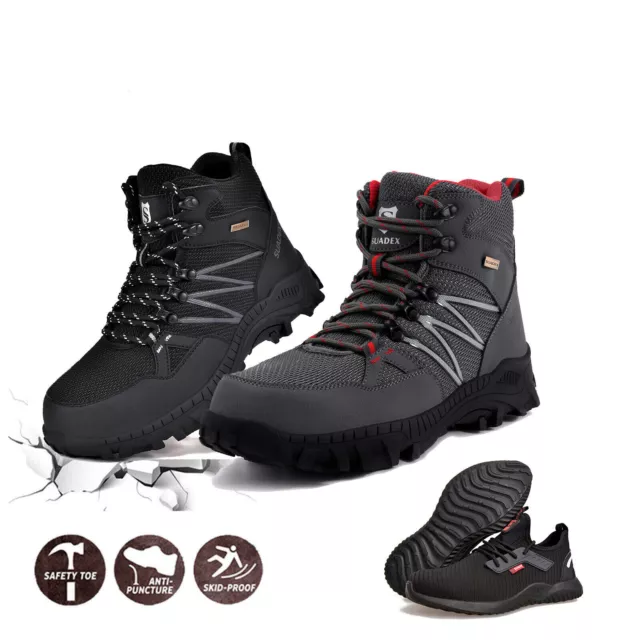 Zapatos de trabajo para hombre SUADEX zapatos de seguridad gorra de acero botas respiratorias