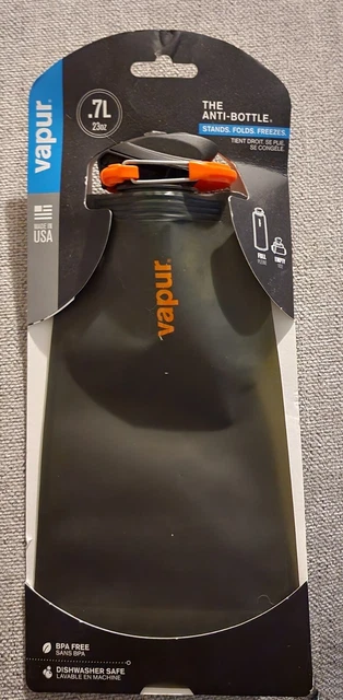 VAPUR Anti-Bottle .7L/23oz Collapsible BPA Free Water Bottle Gray New VAPUR Anti-Bottle .7L/23oz Collapsible BPA Free Water Bottle Gray New