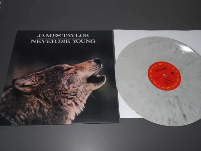 JAMES TAYLOR - NEVER DIE YOUNG / LIMITED 180g COLOUR-VINYL-LP (MINT-) & INLET