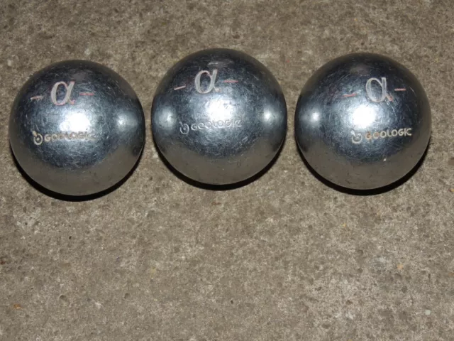 3 GEOLOGIC α Alpha Competition Wettkampf Boule Kugeln Bälle 74mm 700g  petanque