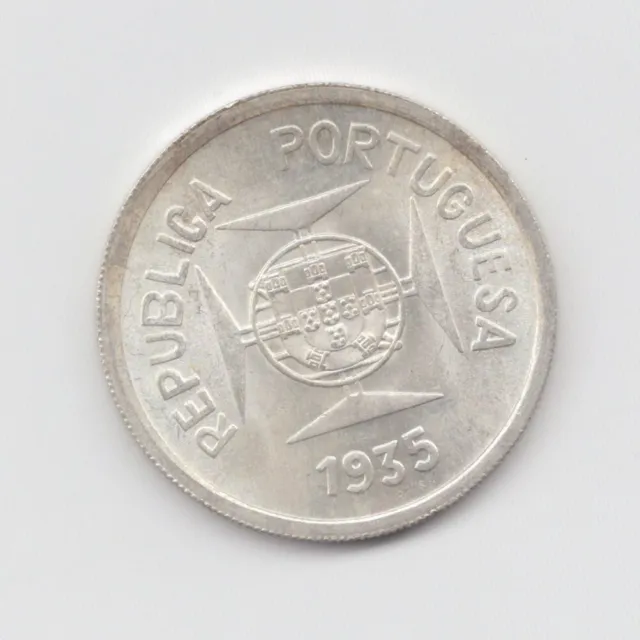 Portuguise India Silver Uncirculated 1935 Rupia-Lot D5