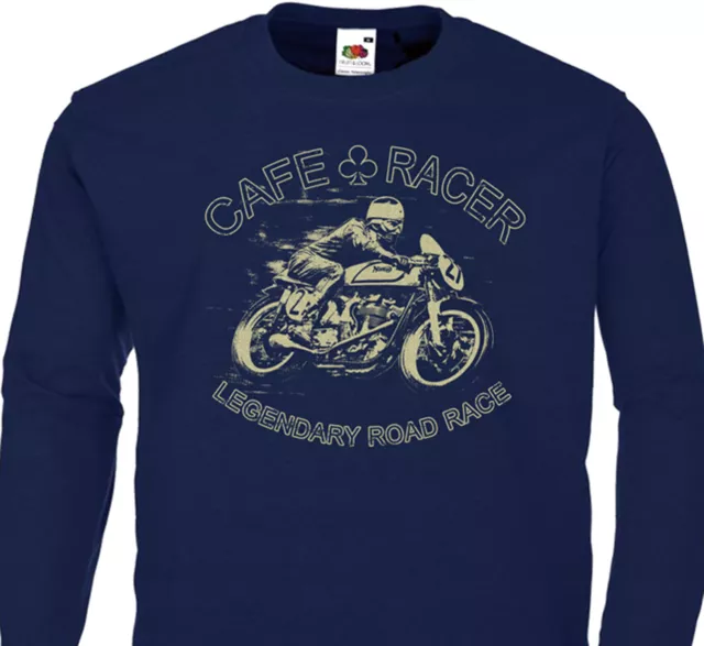 T-Shirt a Maniche Lunghe Caffè Racer - Vintage Motocicletta Triumph BSA Biker