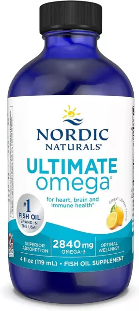 Nordic Naturals Ultimate Omega-3 2,840mg 4 fl oz (Lemon) Brain & Health Health