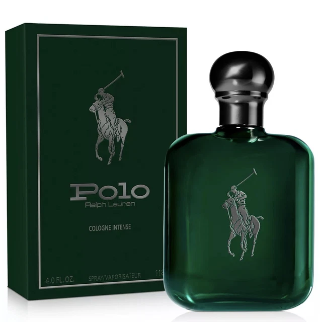 Ralph Lauren Polo Green Cologne Intense Spray for Men 4oz / 118ml New In Box