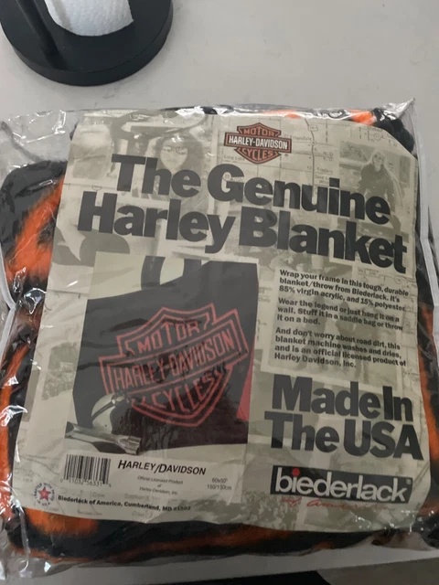 vintage harley davidson blanket