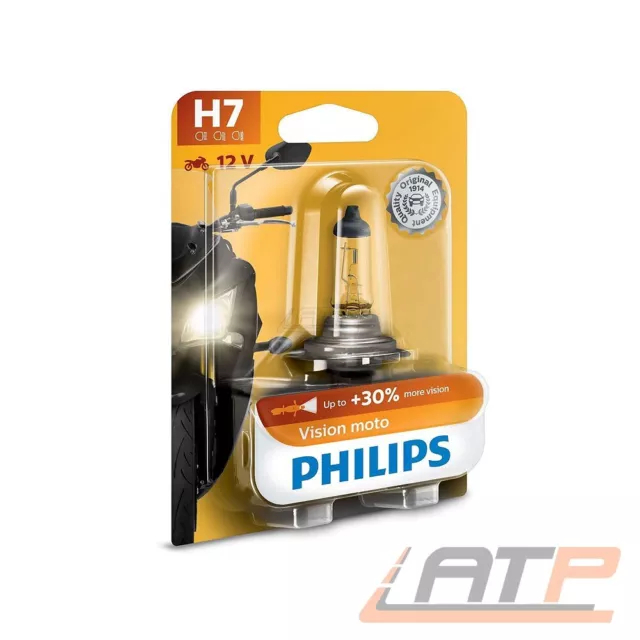 H7 PHILIPS LICHT MOTO VISION GLÜHLAMPE 55W 12V PX26d MOTORRAD LAMPE STÜCK